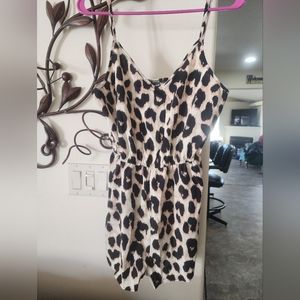 Cheetah print jumpsuit.  Shein.  Large